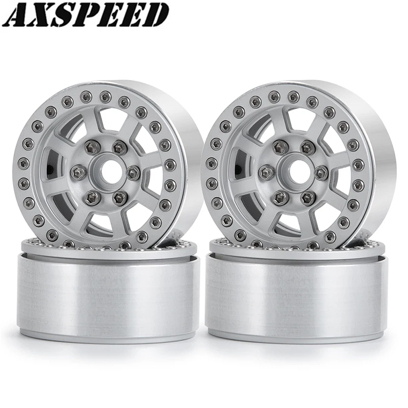 

AXSPEED 1.9inch Wheel Rims Alloy Metal Wheel Hubs for 1:10 RC Crawler Car TRX-4 SCX10 CC01 F350 D90 90034