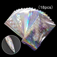 18pcs 20x10cm flasherdodgerlure reflective holographic fishing lure tape fishing accessories tackle