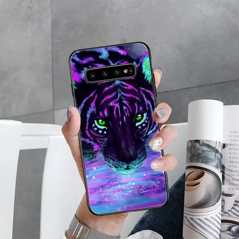 

Animal Tiger Lion Art Painting Phone Case For Samsung Galaxy S10 Plus S10E S21 S20 UlTRA S7 S8 S9 Plus S10lite S20 plus
