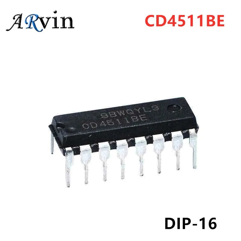 

10 шт. CD4511BE DIP16 CD4511 кодировщик, декодер, мультиплексор и демультиплексор BCD на 7 сегментов