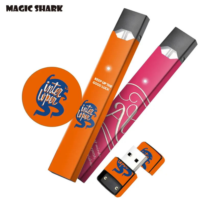 

Magic Shark Fashion Bumpy Sticker For Juul Skin Wrap Film Paper Cover Sticker Electronic Cigarette Skin Case