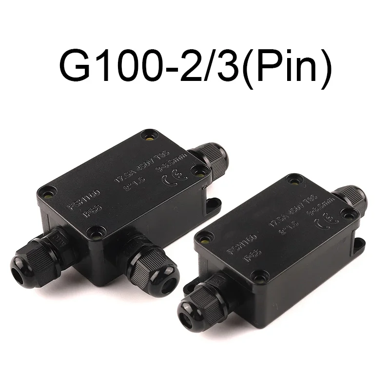 

Outdoor Waterproof IP66 2/3Way Electrical Cable Wire Connector Junction Box With Terminal for 17.5A/450V Light Accessories