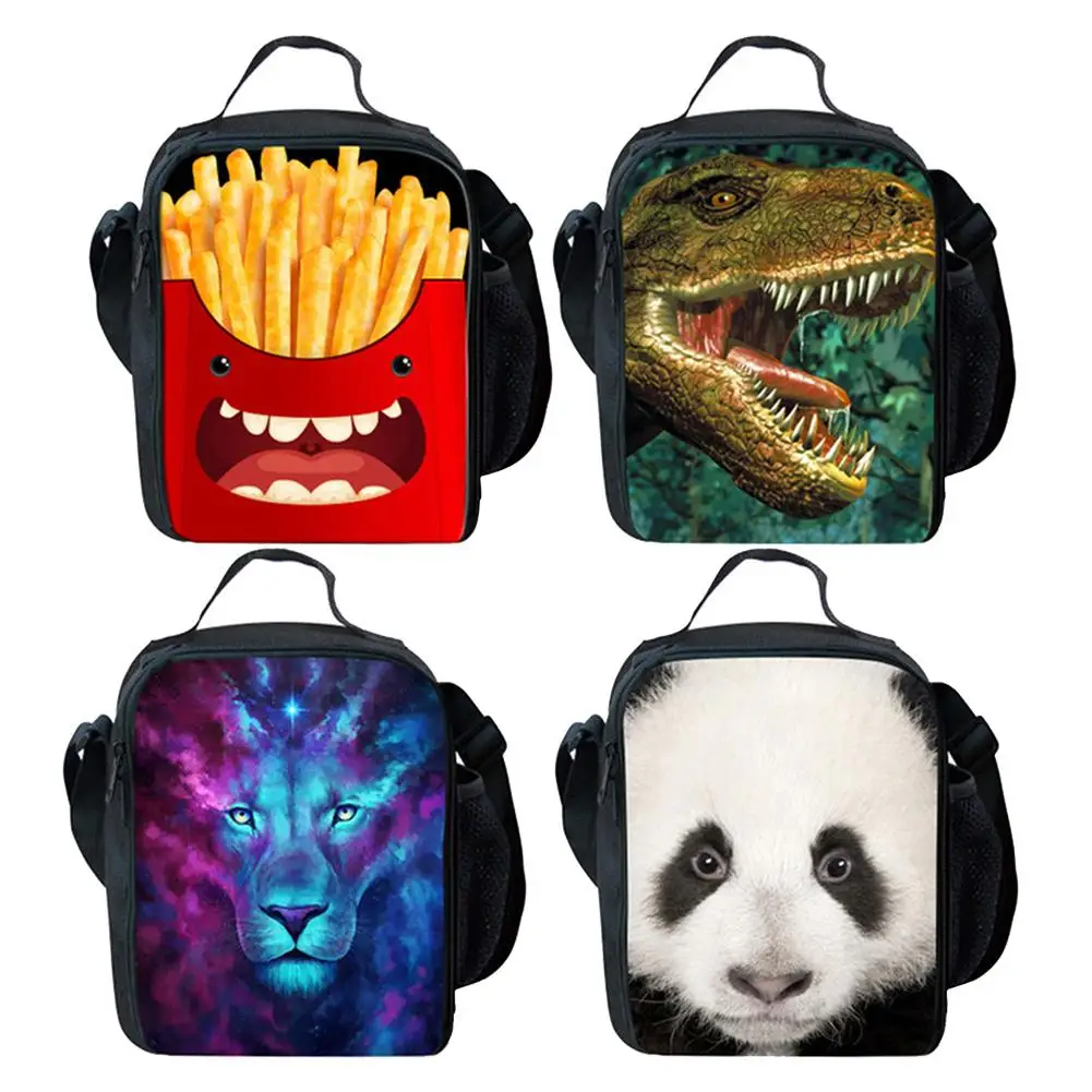 

Funny 3D Animals Insulated Lunch Bags Reusable Snack Bags Picnic Container for Student Kids Travel Camping Storage Bag