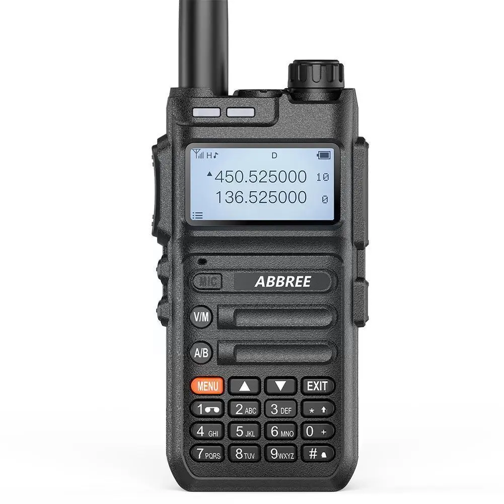 

Портативная рация ABBREE AR-F5, автоматическая беспроводная копия частоты 136-520 МГц, USB обновленная радиозарядка Baofeng, диапазон освещения, длинный ...
