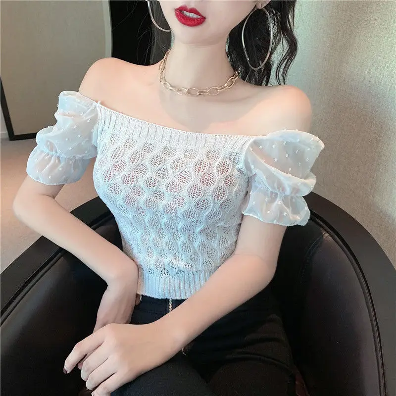 

Woman TShirts 2020 nian Summer Chiffon Shirt Collar Short Sleeve T-shirt Top Crop Top Mujer Camisetas