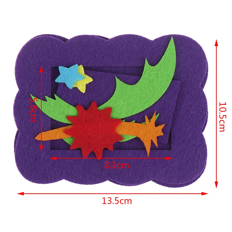 

1PC Creative Non-woven DIY Photo Frame Children Hand-made Material Package Educational Toy Home Decor Craft Toys Craft
