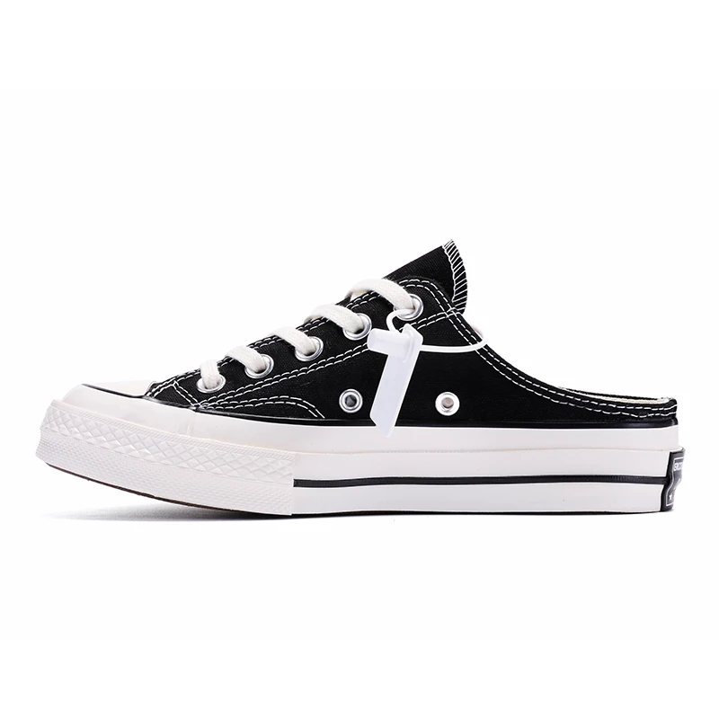 

Women Luxury Sneakers Flat Lace up Black Unisex Vulcanized Shoes Men Rubber Sole Casual Autumn Big Size Non-slip Footwear Canvas