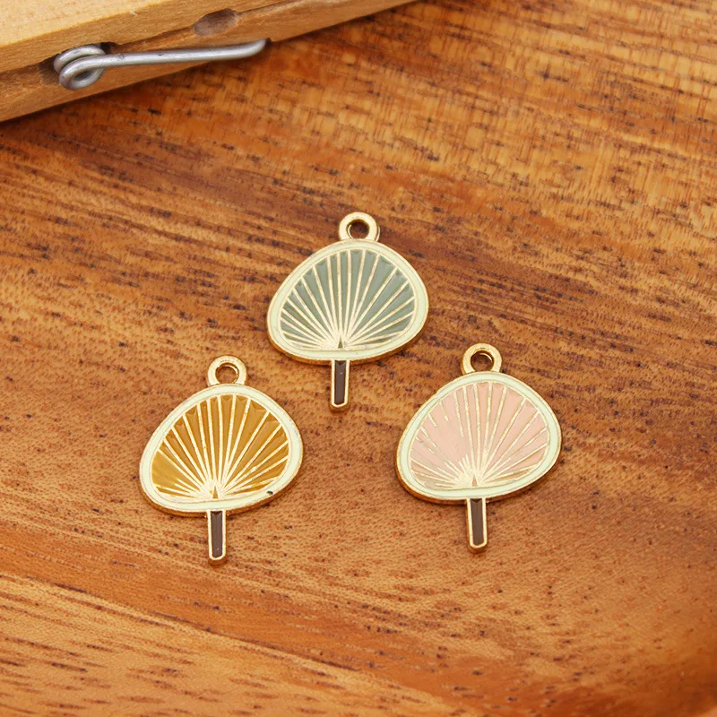 

10 шт., круглые китайские Подвески в виде листьев кота