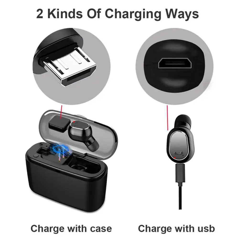 M8 Беспроводные Bluetooth 4 2 наушники в ухо мини компактные с 2200 мАч зарядным отсеком