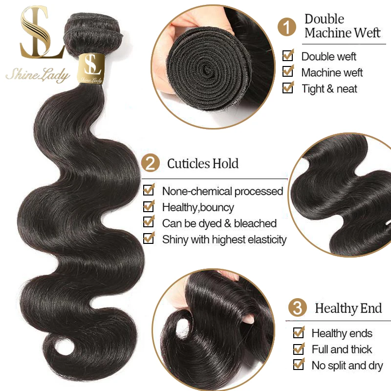 

Brazilian body wave bundles 1/3/4 pcs Hair Weave Bundles Remy Human Hair Extension Natural Color 30 32 34 36 38 40 inch bundles