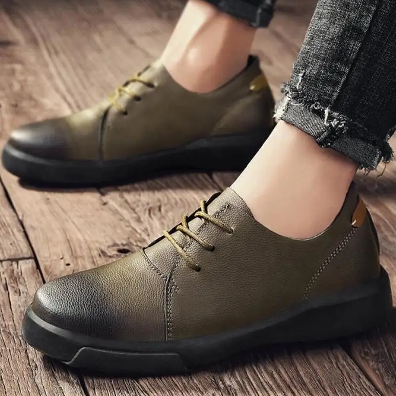 Мужские модельные туфли на плоской подошве мужские формальные винтажные из