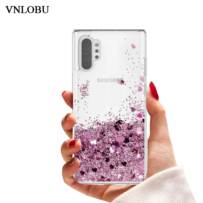Чехол для телефона с жидким песком Samsung Note 10 Plus силиконовый блестящий чехол Galaxy