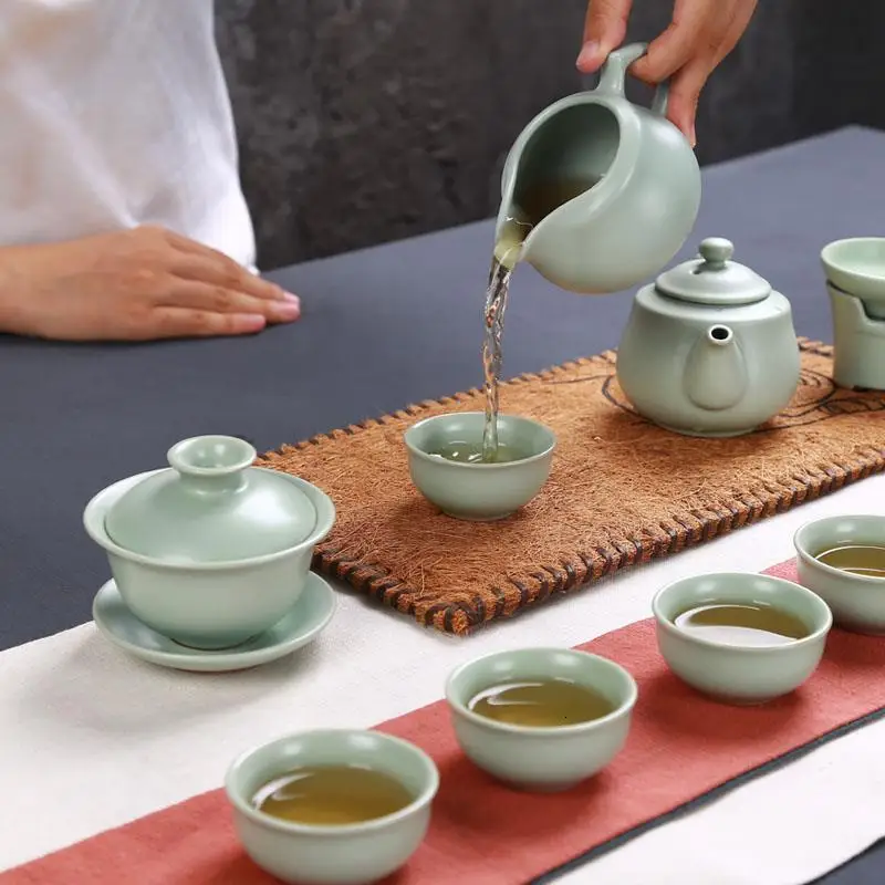 

Ev Dekorasyon Aksesuarlar Organizer Bedroom Decor Kitchen Garden Decoration Gongfu Teaset Teapot Pot Teaware Chinese Tea Set