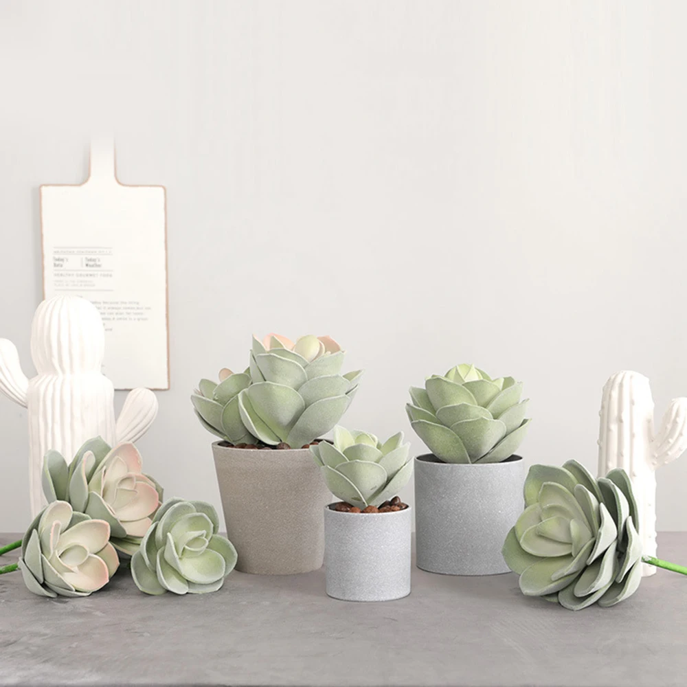Домашнее моделирование суккулент украшения стен поддельные цветочные горшки