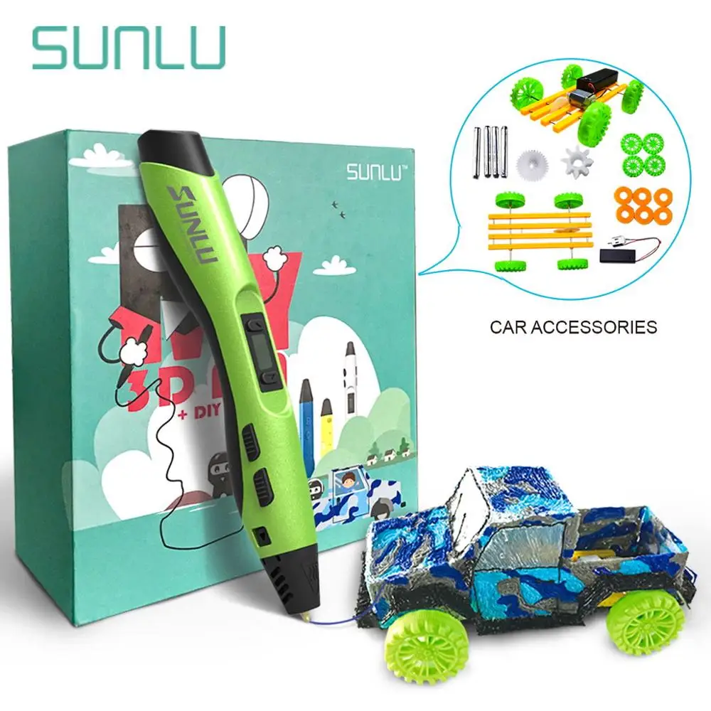 SUNLU SL-300 3D Ручка DIY 3D печать Ручка DIY Подарочная посылка печать автомобиля DIY Подарочная коробка для детей