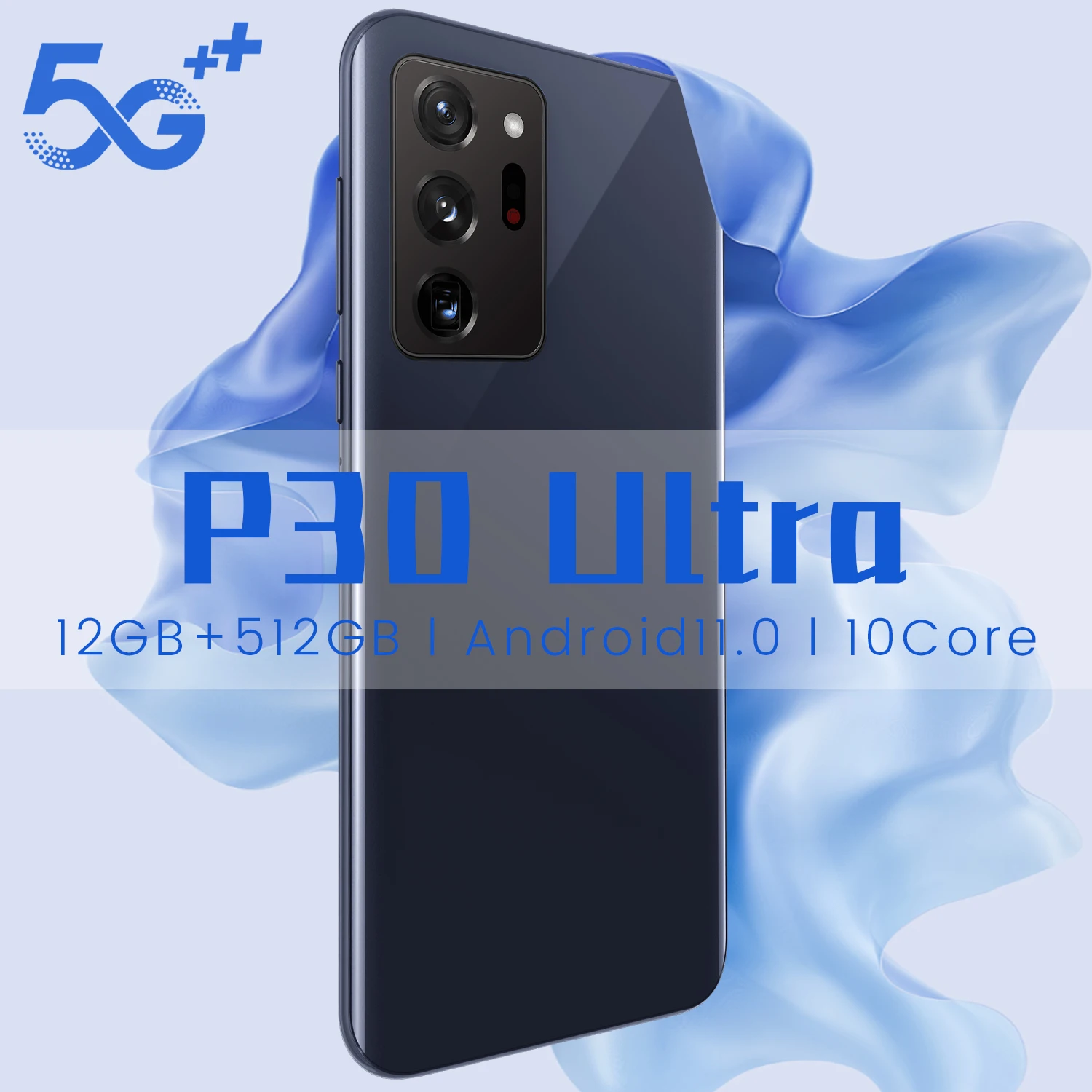 Смартфон P30 Ultra 6 9 дюйма 12 + 512 ГБ 24 48 Мп Android 11 10 ядер 5800 мач две SIM карты MTK6889|Защитные