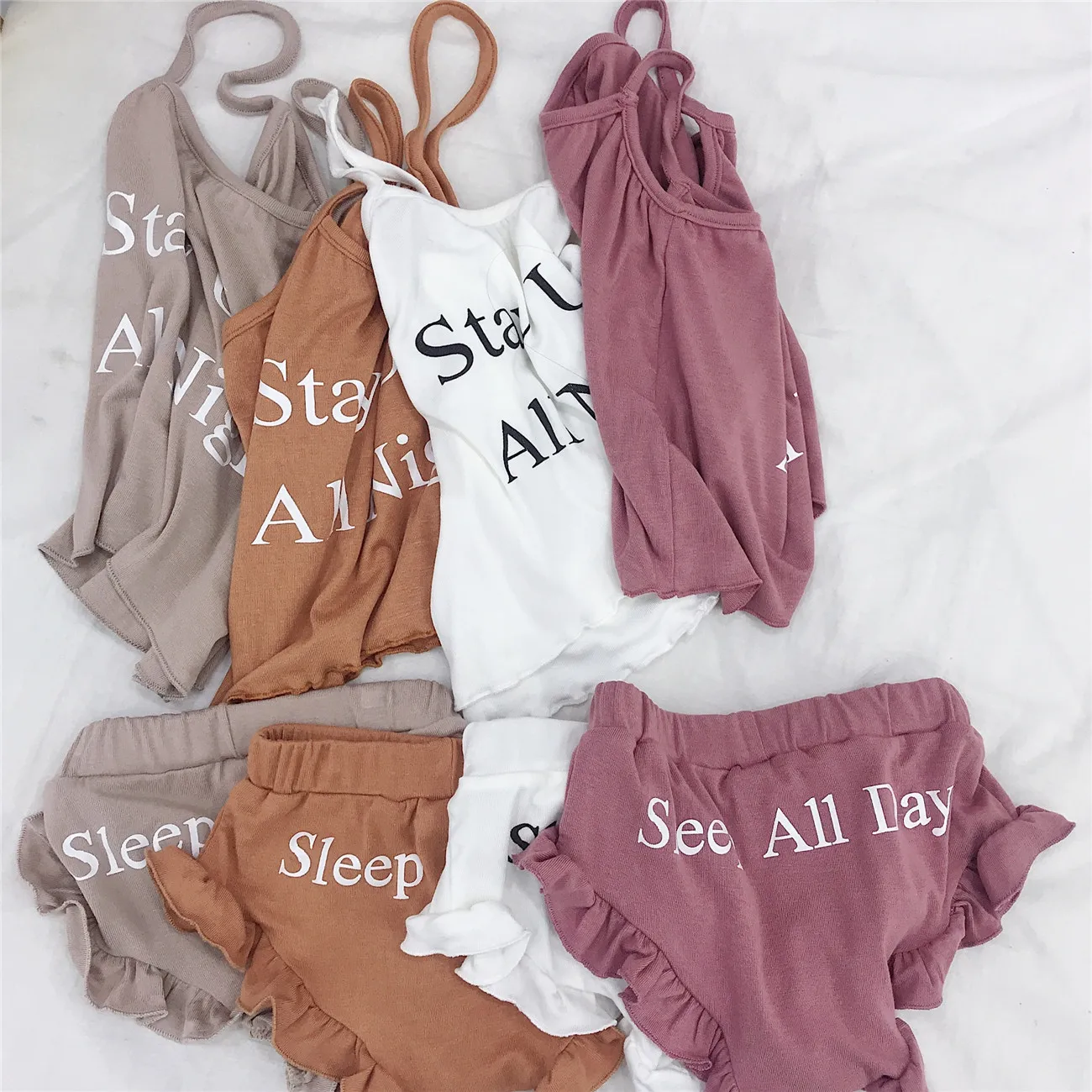 Зимняя одежда для мальчиков и девочек пижамные комплекты маленьких жилет штаны