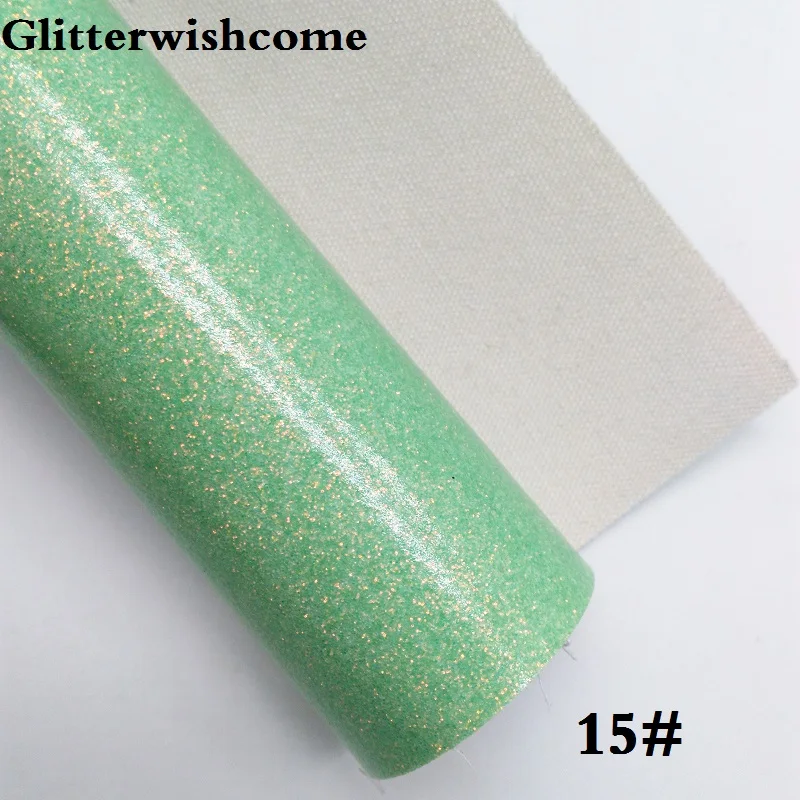 15 Glitterwishcome 30X134 см мини-рулон блестящая ткань винил для бантов гладкая блестящая кожа ткань искусственная кожа для бантов, GM200 - Цвет: 15