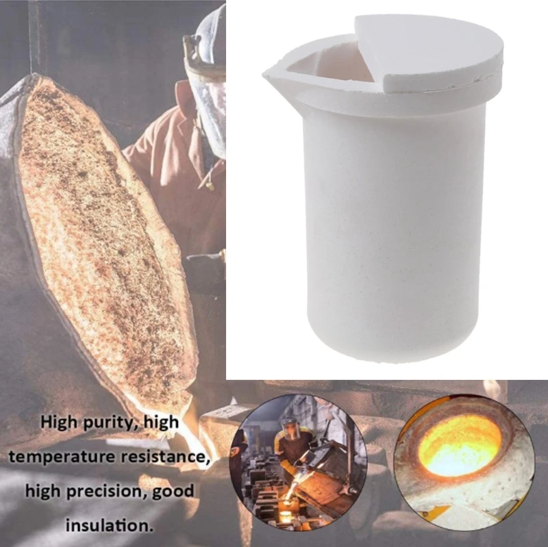 

High-purity Quartz Crucible 2KG Melting High-temperature Metal Gold Silver Scrap Cup Casting Melting Mold Smelting Tools
