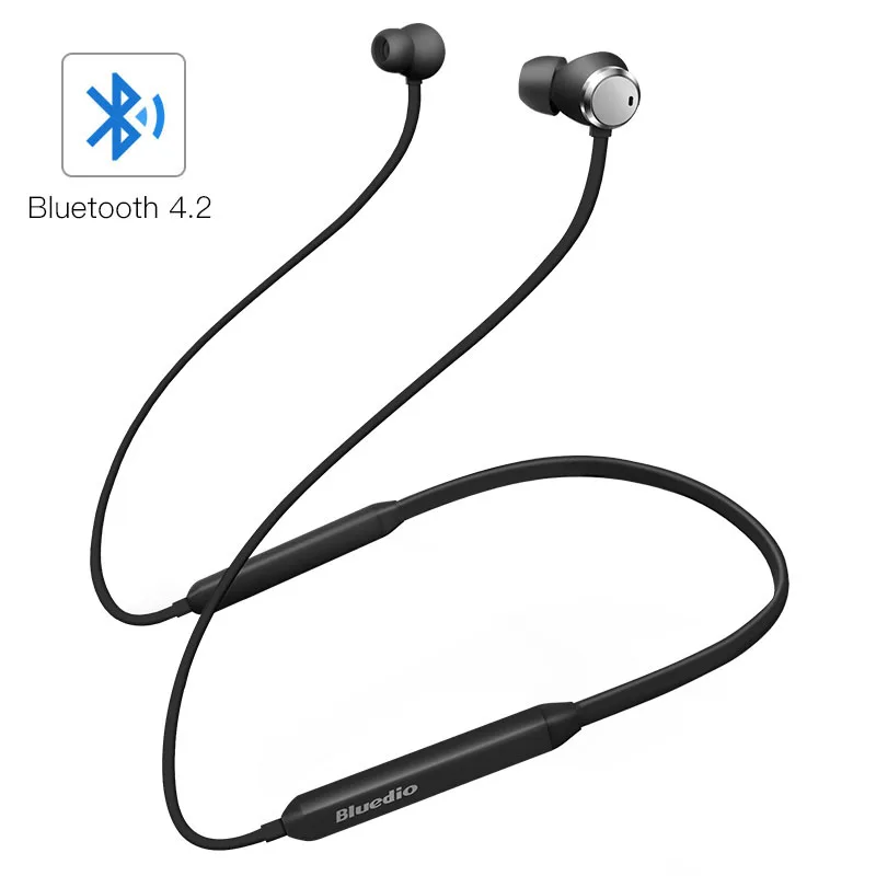 Black bluetooth 4.2 Bluedio TN Bluetooth наушники активные с шумоподавлением наушники-вкладыши с микрофоном для телефона iphone xiaomi - Цвет: Black bluetooth 4.2