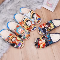 dropship winter men women house slippers one piece cosplay anime shoes luffy warm kawaii shoes cartoon woman home furry slippers