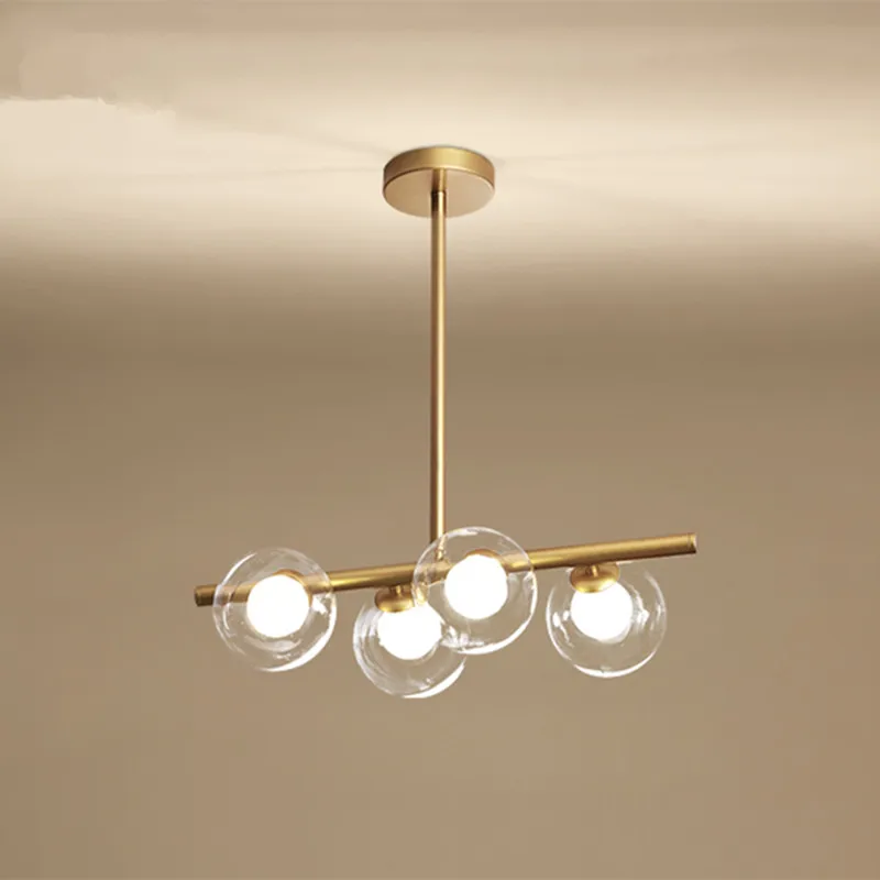 

Nordic Simple Black/Golden LED pendant lights Iron Glass Ball hanging lamp study living room fixtures restaurant deco luminaires