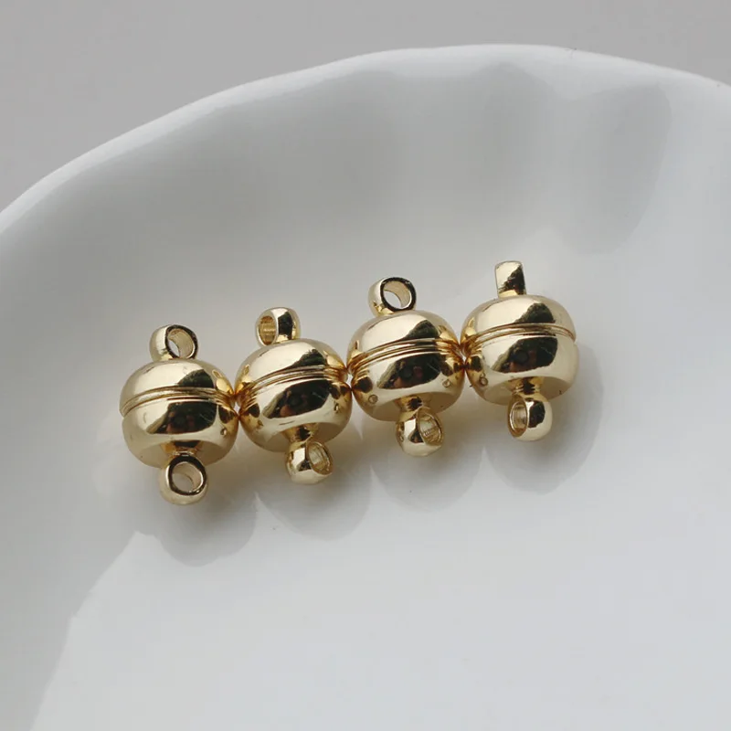 5 шт. магнитная застежка-коннектор золотого цвета в форме шара для изготовления