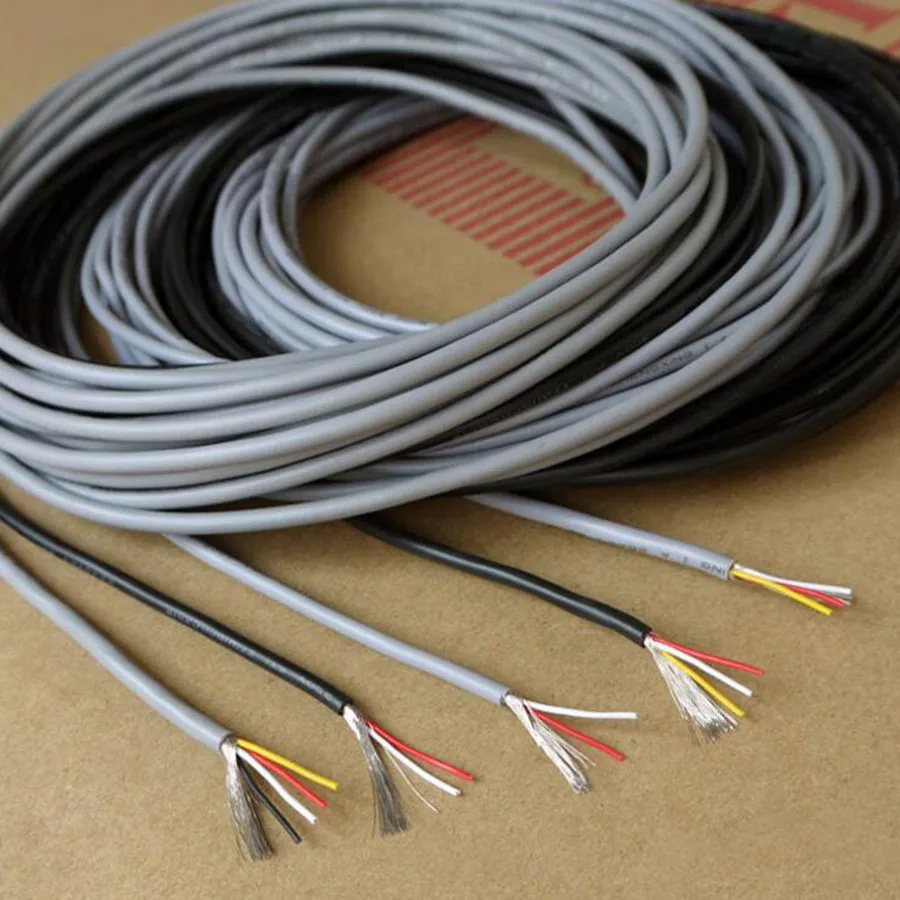 EClyxun 50 метров 4 ядра экранированный провод UL 2547 28AWG 2 1 канал кабель аудиосигнала