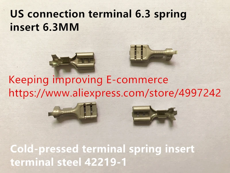 Оригинальная новая клемма соединения 100% пружинная вставка 6 3 мм