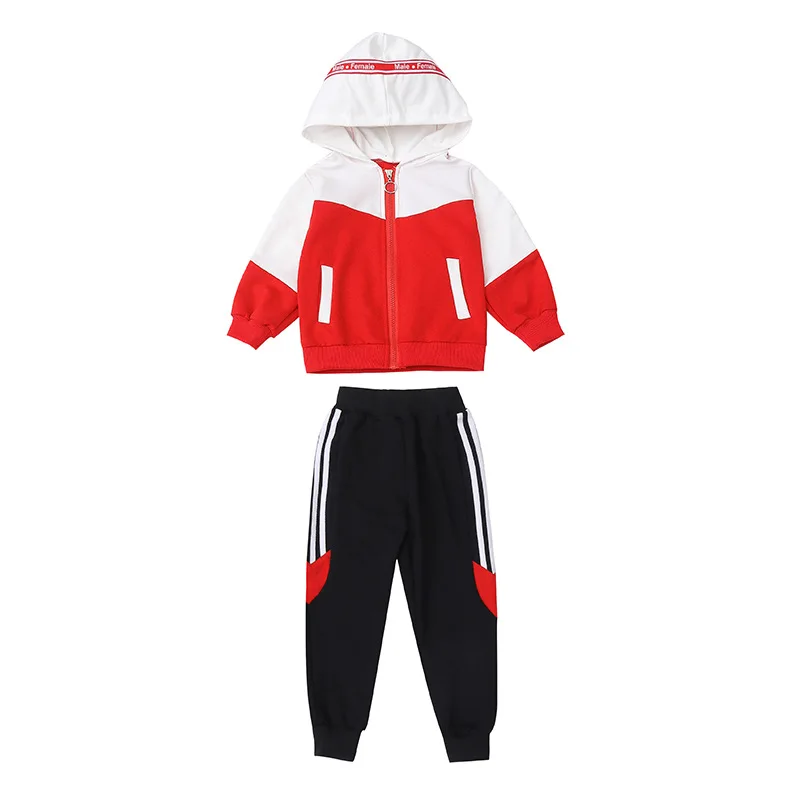 Спортивный костюм для девочек спортивный 2019 г. Осенние детские куртки в полоску