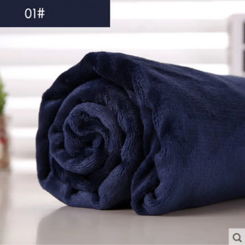 Полуметровая однотонная 2-сторонняя фланелевая ткань для одеяла пижамы одежды