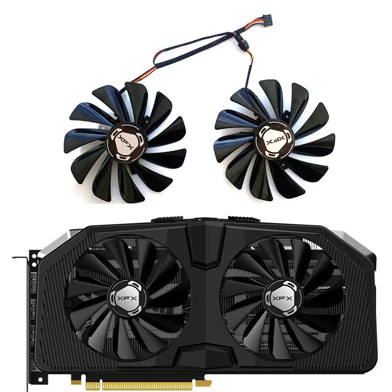

2PCS original brand new GPU graphics card fan replacement parts 4pin 95mm FDC10U12S9-C DC 12V 0.4A suitable for graphics card RX