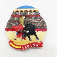 qiqipp spains quintessence bullfighting performance creative tourist souvenirs magnetic refrigerator decoration