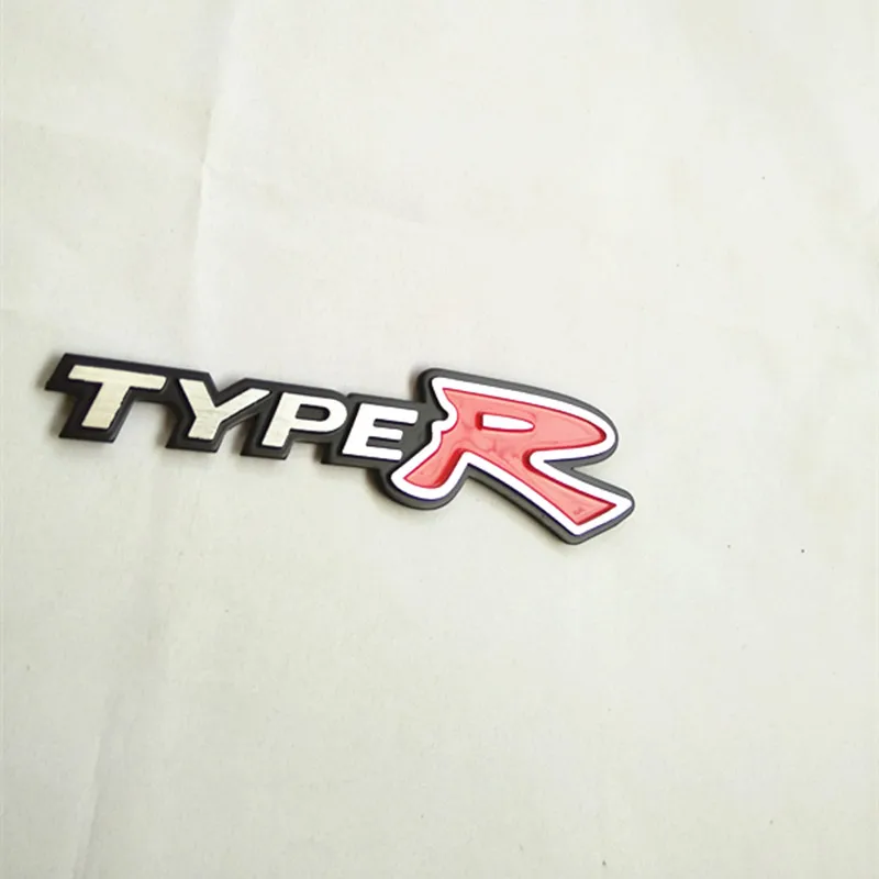 Type R 3D Metal Aluminum Emblem Trunk Badge Sticker | Car Stickers
