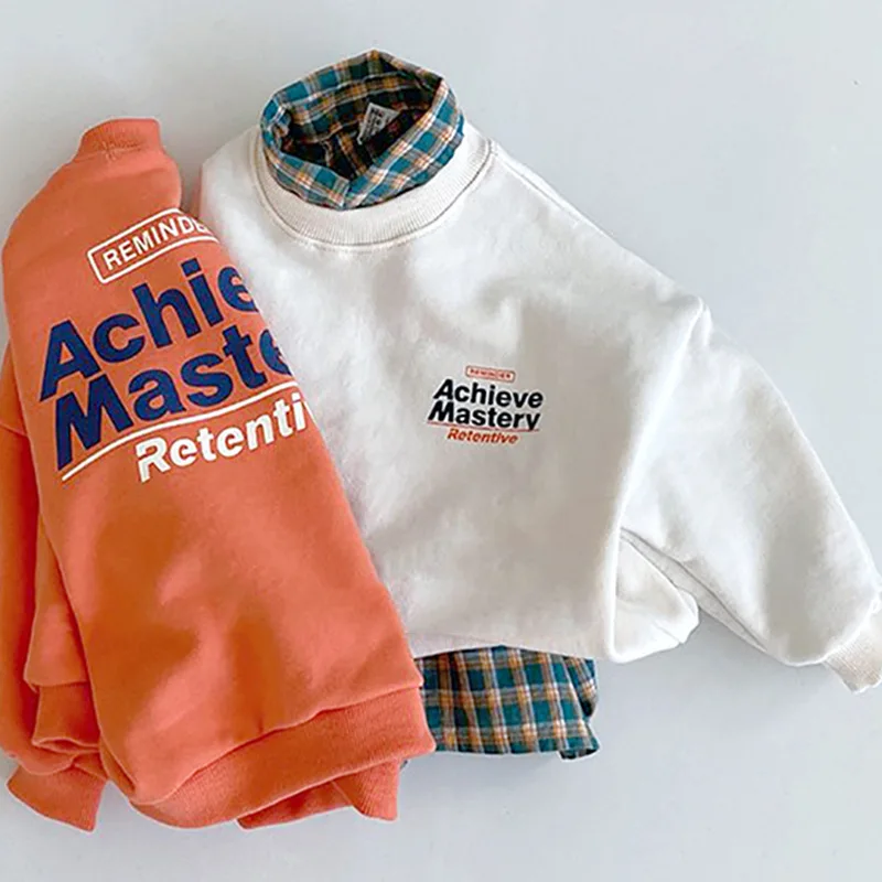 Milangel-ropa con estampado para ni&ntilde;os, Jersey informal de manga larga con cuello redondo, novedad de Primavera de 2022-2