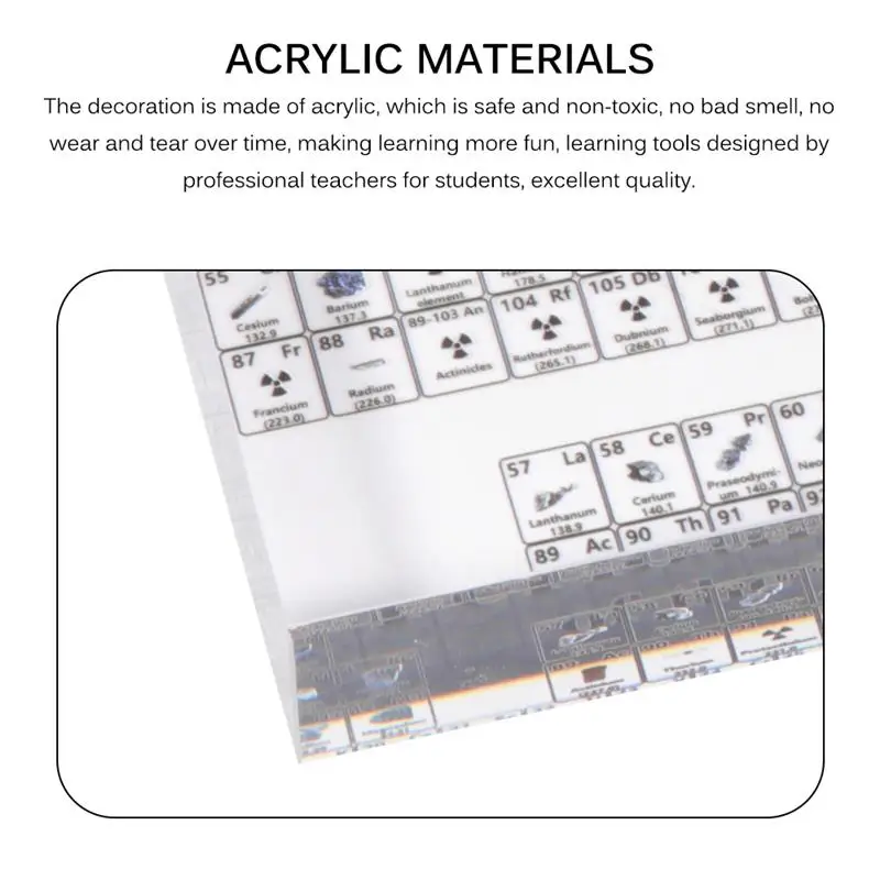 Акриловая Периодическая таблица с реальными элементами дисплей химическими для