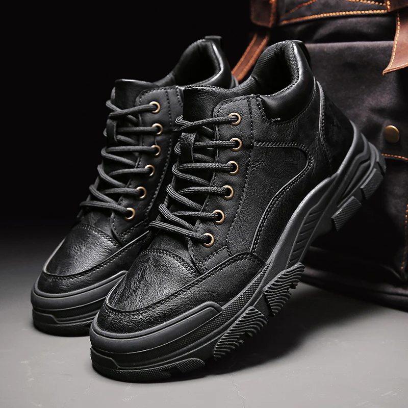 Мужские ботинки на весну и осень новые универсальные модные повседневные