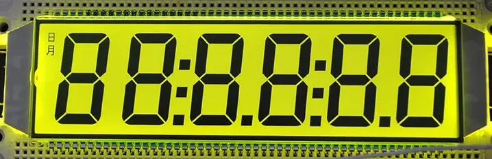 Yellow Green 100PIN TN положительный 6-знака после запятой сегмент ЖК-дисплей Панель 5V белый/желтый и зеленый цвета/синий Подсветка цифровой Дисплей код времени ЖК-дисплей Экран - Цвет: Yellow Green