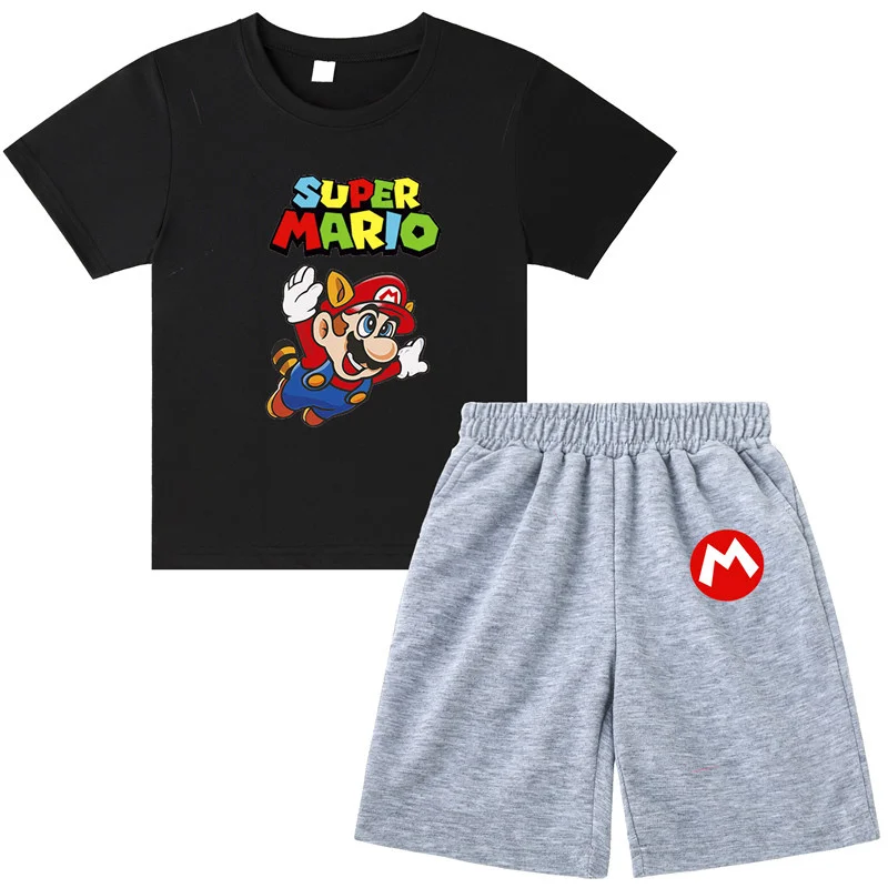 

Baby Boys Set Hot Games Mario-Bros Tshirts Suits Children's Clothing Sets Tops & Shorts Girls Boys Clothes Relaxation Suit 2021