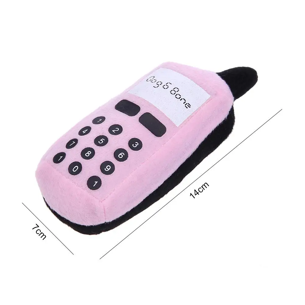 

Plush Voice Sound Cell Phones Mobile Puppy Dogs Chewing Squeaker Pet Toys