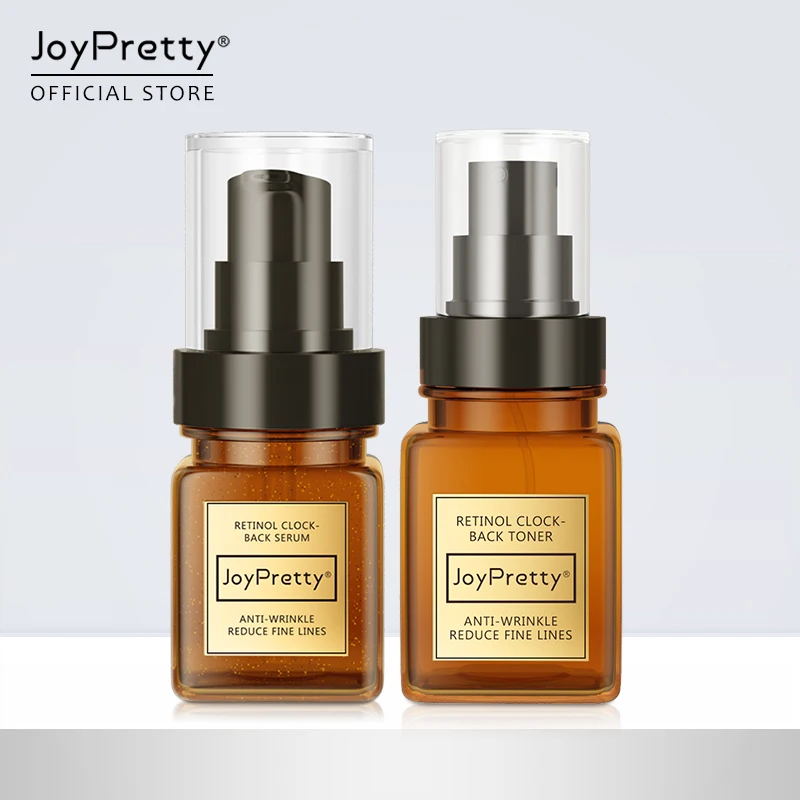 

JoyPretty 2PC Retinol Facial Skin Care Set Skin Toner Facial Serum Kit Firming Lifting Anti-Aging Reduce Wrinkle Fine Lines Gift
