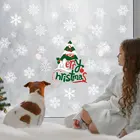 Рождественская Наклейка на окно Съемная Настенная Наклейка Санта-Клаус Снежинка наклейки для детской комнаты Новогоднее Рождественское украшение для окна