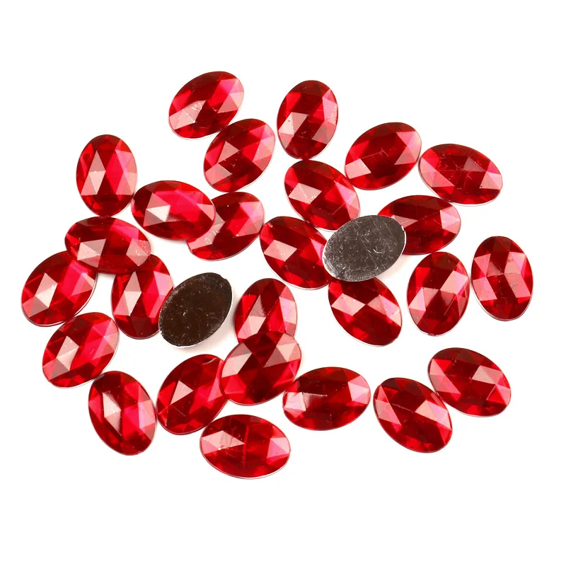 100 шт. Смешанные акриловые овальные задние фонарики для скрапбукинга