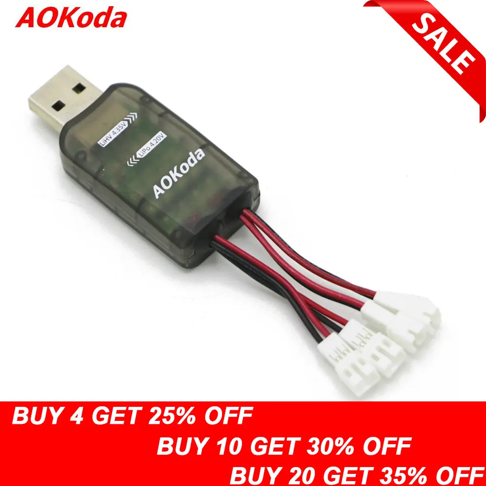 AOKoda CX405 4CH микро USB зарядное устройство для 1S Lipo LiHV батарея высокого качества RC