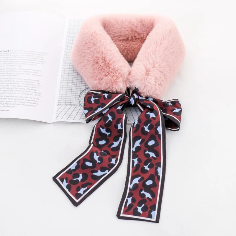 Меховой шарф новинка 2020 женский шейный платок с леопардовым рисунком шарфы и