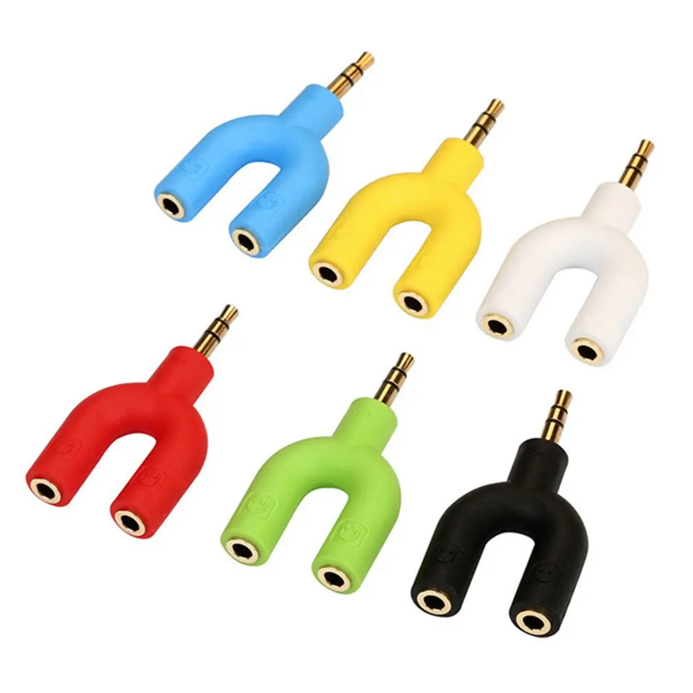New 3.5mm Double Jack Adapter to Headphone for MP3 Player Earphone Splitter | Электроника
