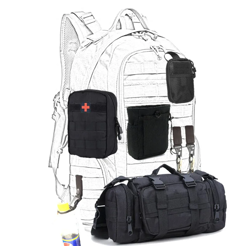Военная Тактическая Сумка армейский чайник сумка для Molle рюкзак Открытый карманный охотничий походный Кемпинг армейский плечевой ремень на пояс