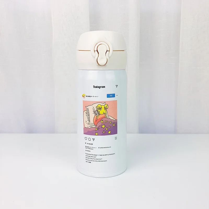 350ML Каваи Сейлор Мун термос бутылка милый мультфильм нержавеющая сталь вакуумная колба портативный герметичный изолированный бутылка для воды для девочек - Цвет: 350ML
