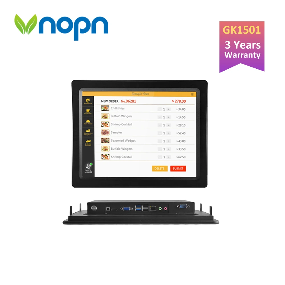 GK1501 Intel Celeron N2830 N2840 промышленная панель ПК 15 ''емкостный сенсорный экран двухъядерный мини-ПК Win10 DDR3 8 Гб SSD 64 Гб WiFi
