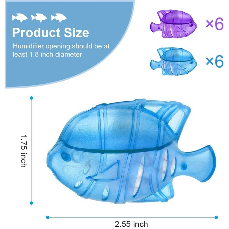 

12Pcs Humidifier Cleaner, Humidifier Tank Cleaner Fish,for Protec Kaz PC1F,Most Mumidifier, Humidifiers Fish Tank